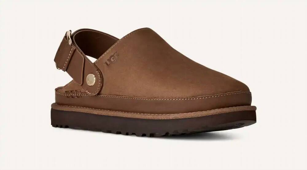 NEW UGG women's goldenstar villa clog in dark chestnut